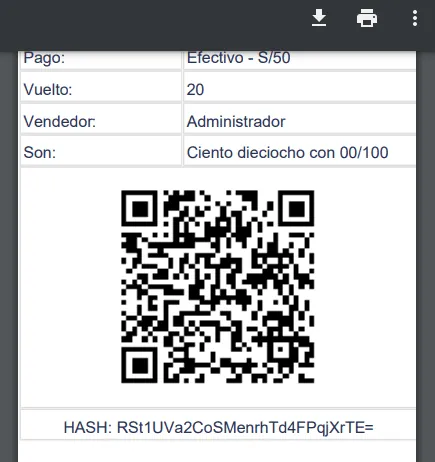 Opción de exportar la comanda a PDF desde la ventana de impresión