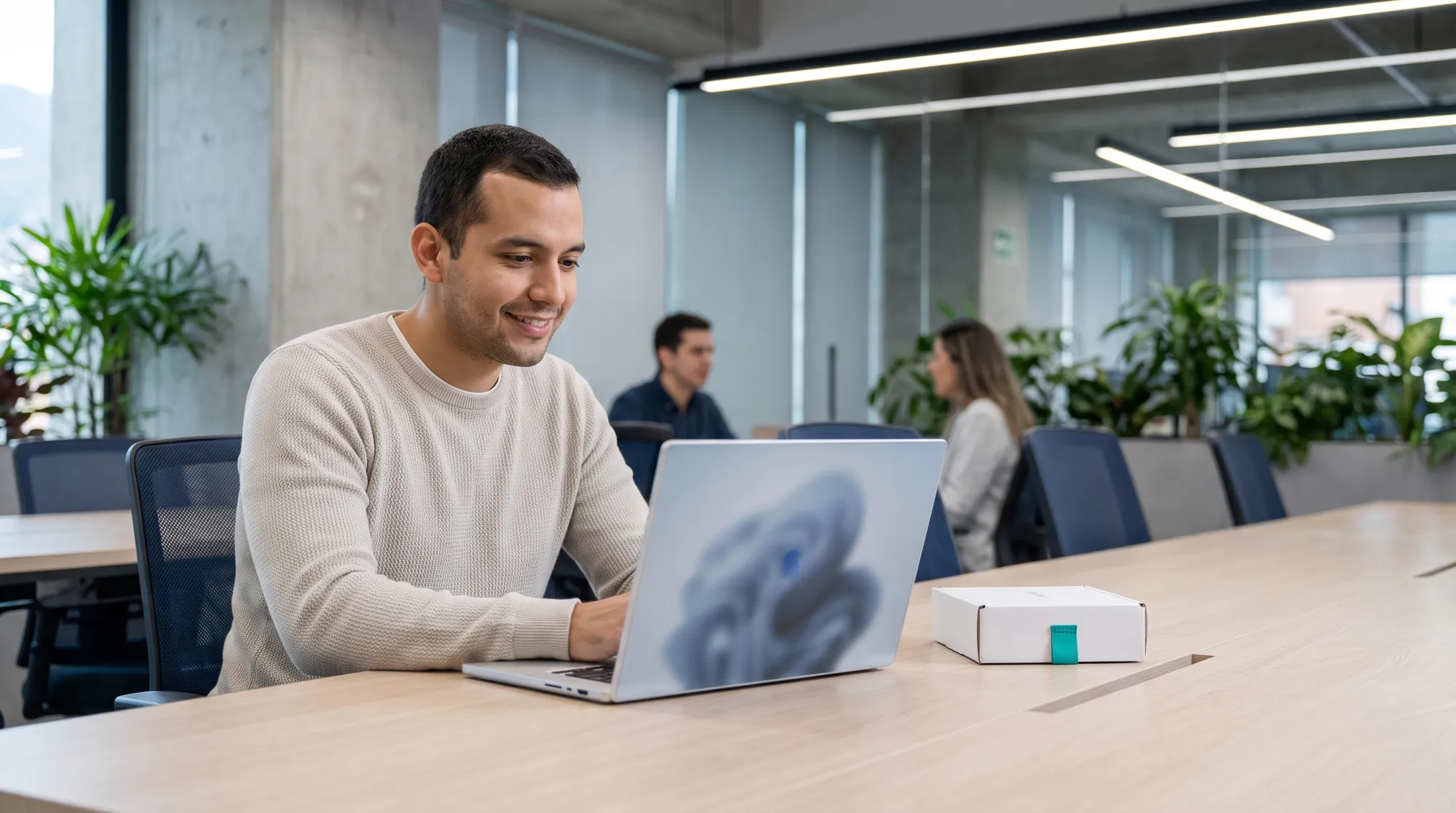 Equipo contable joven en un coworking de Medellín