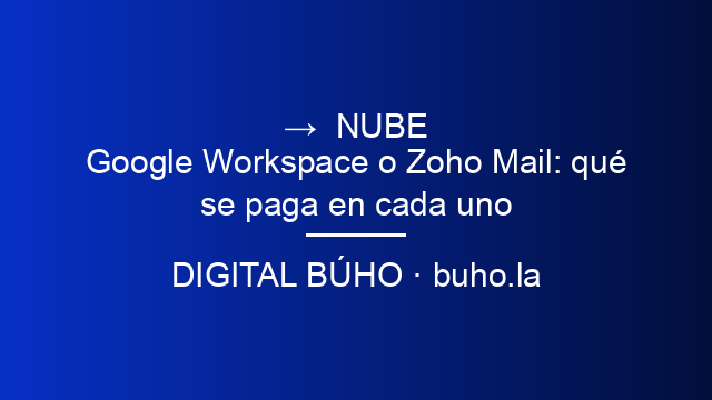 Google Workspace o Zoho Mail: qué se paga en cada uno